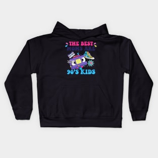 The Best Moms Are 90s Kids Aesthetic Mother's Day Mom Kids Hoodie